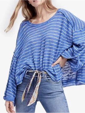Free People Cotton Oversized Hacci-Knit Top